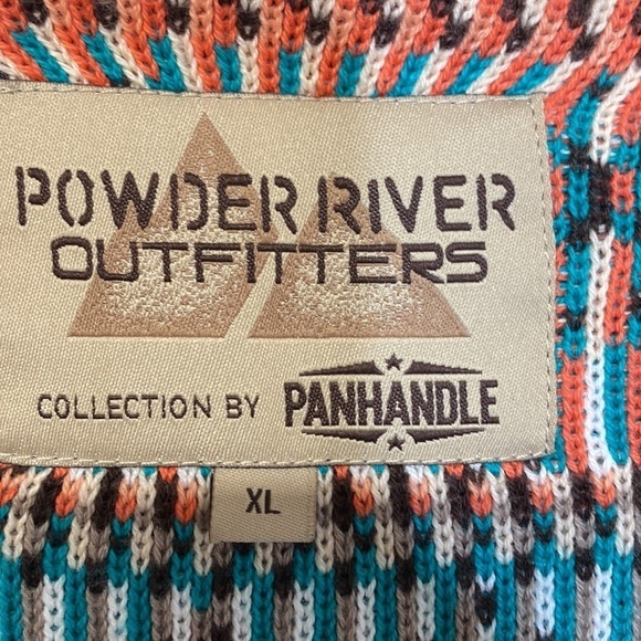 Aztec Powder River Outfitters Cardigan Duster Tribal Sweater - Picture 12 of 12